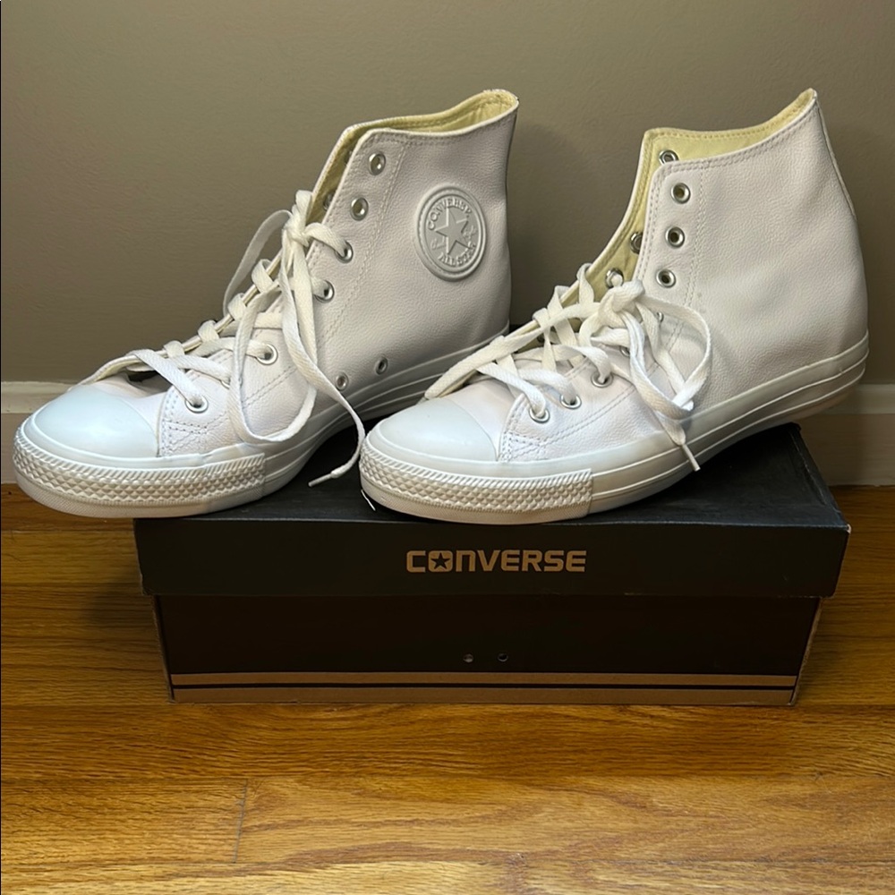 Converse All-Star White High-Tops - Picture 2 of 3